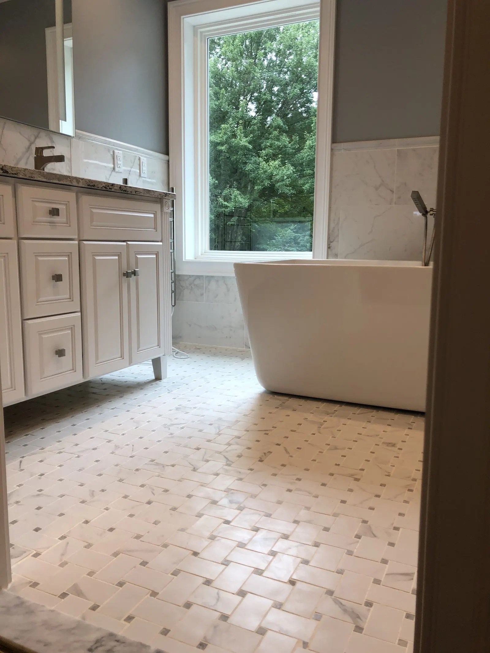 Bathroom remodel with a sunlit vanity in Carmel, NY