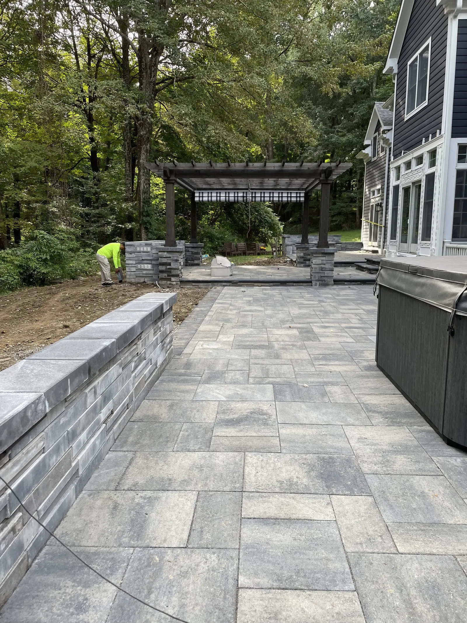 Masonry contractor — stone tile patio in Putnam County, NY