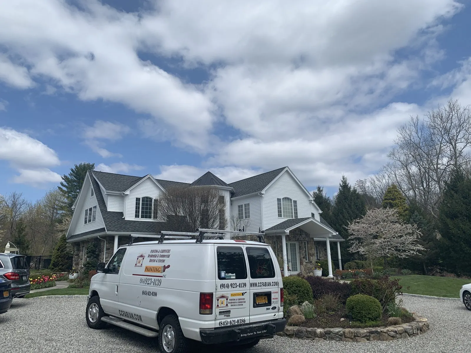 CC Fabian on site for an exterior repaint in Katonah, NY
