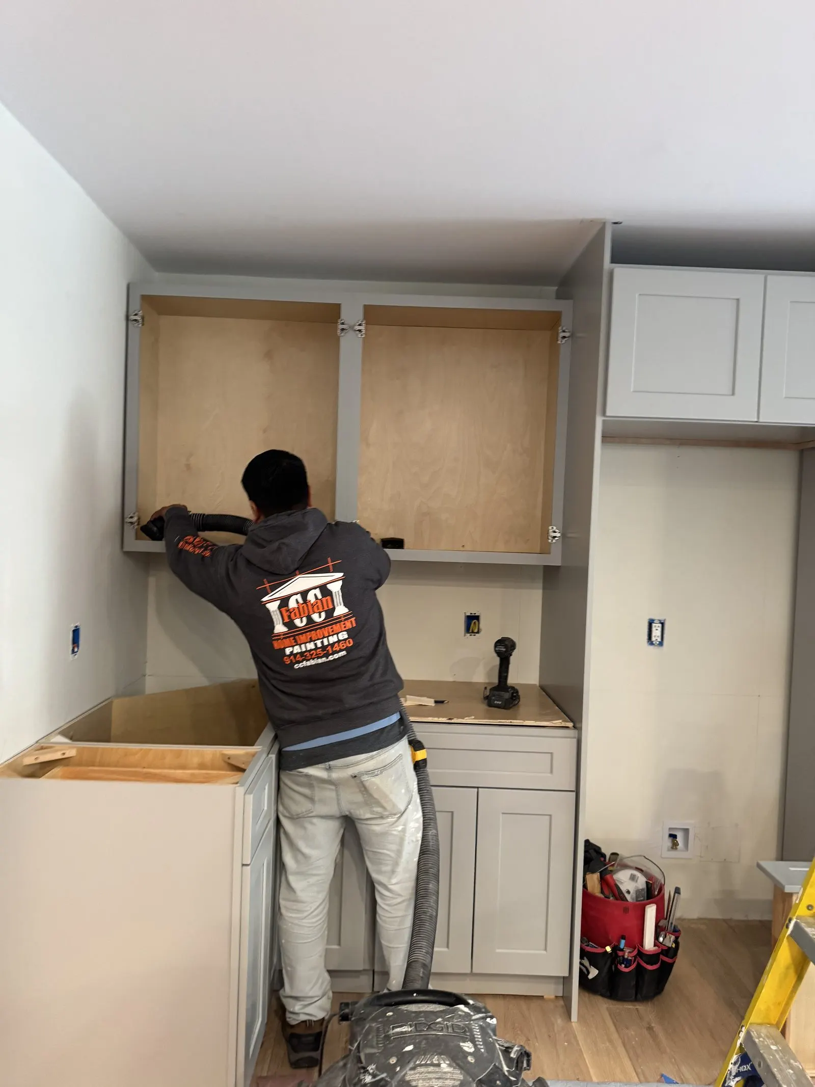 Kitchen remodel — installing new cabinets in Westchester County, NY