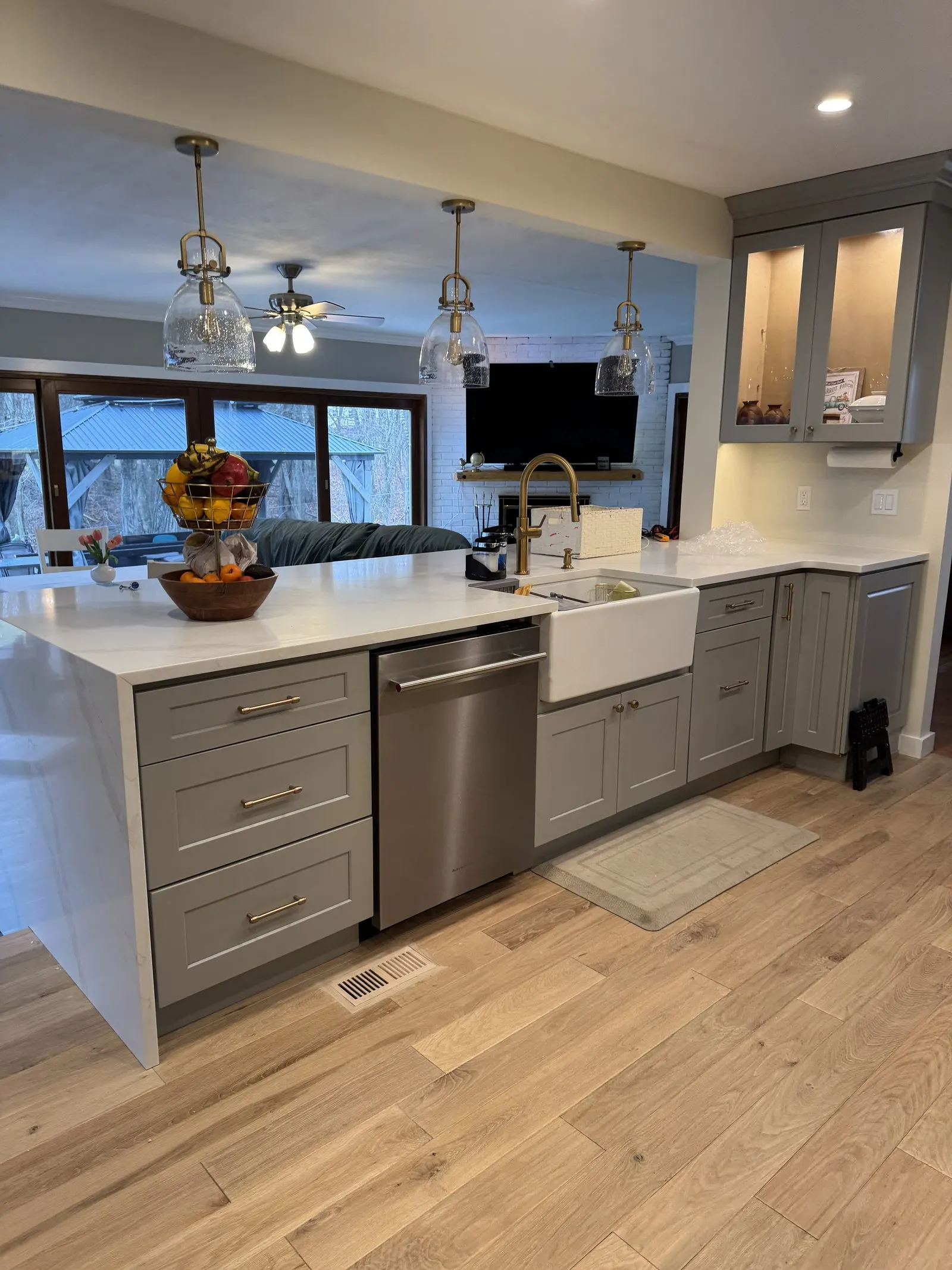 Kitchen remodel with a farmhouse sink in Carmel, NY