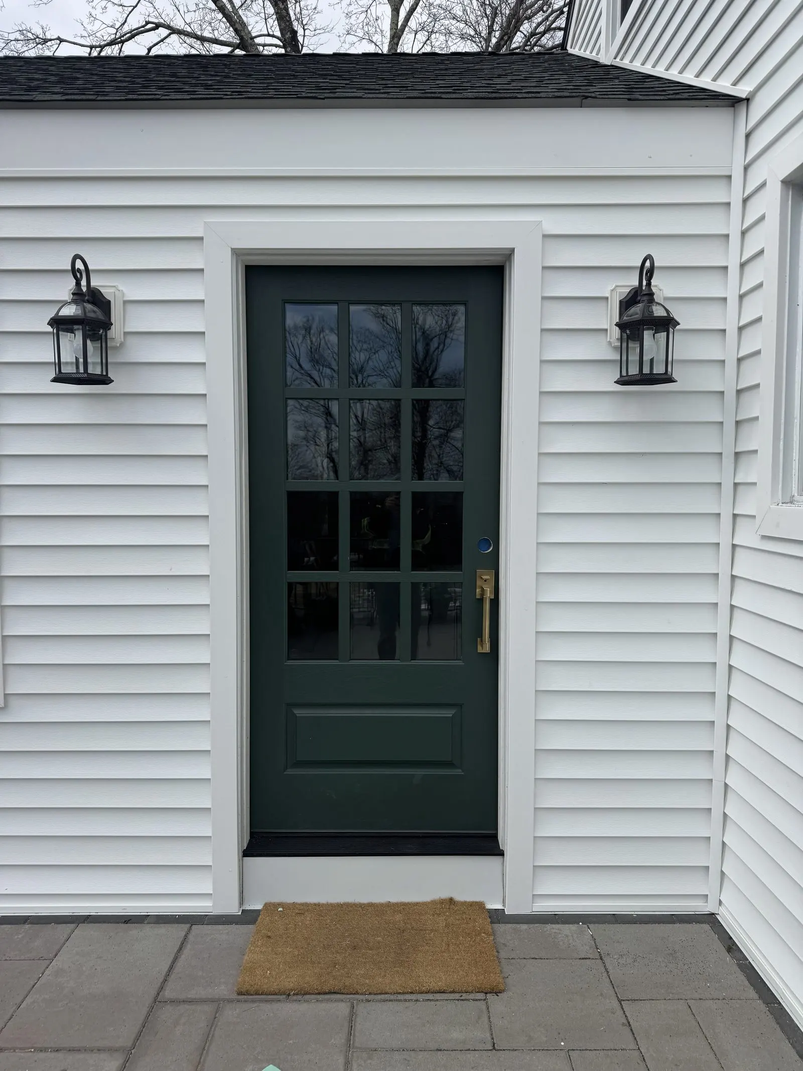 Siding installation with a new entryway in Mahopac, NY