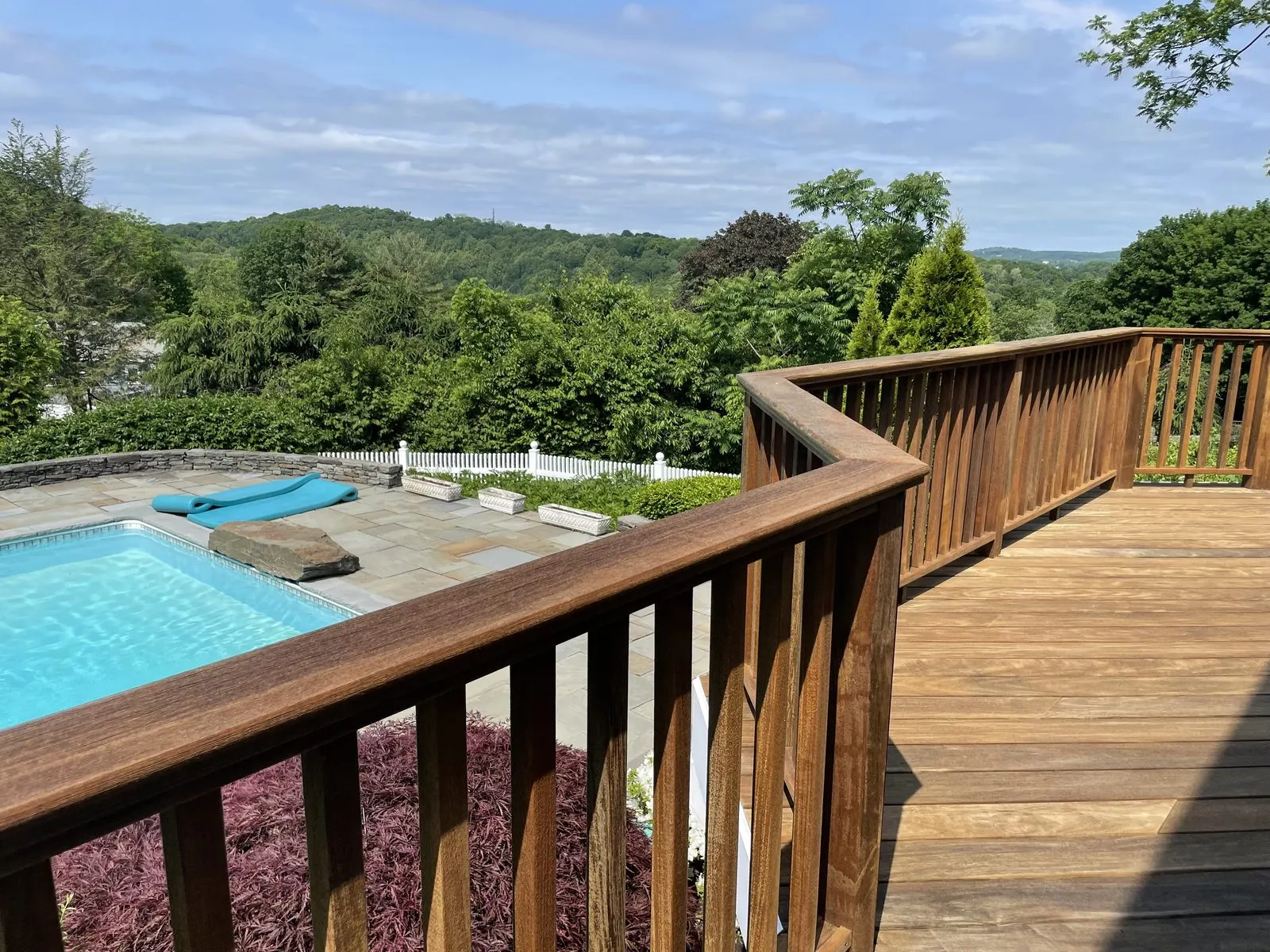 Poolside deck build in Yorktown, NY