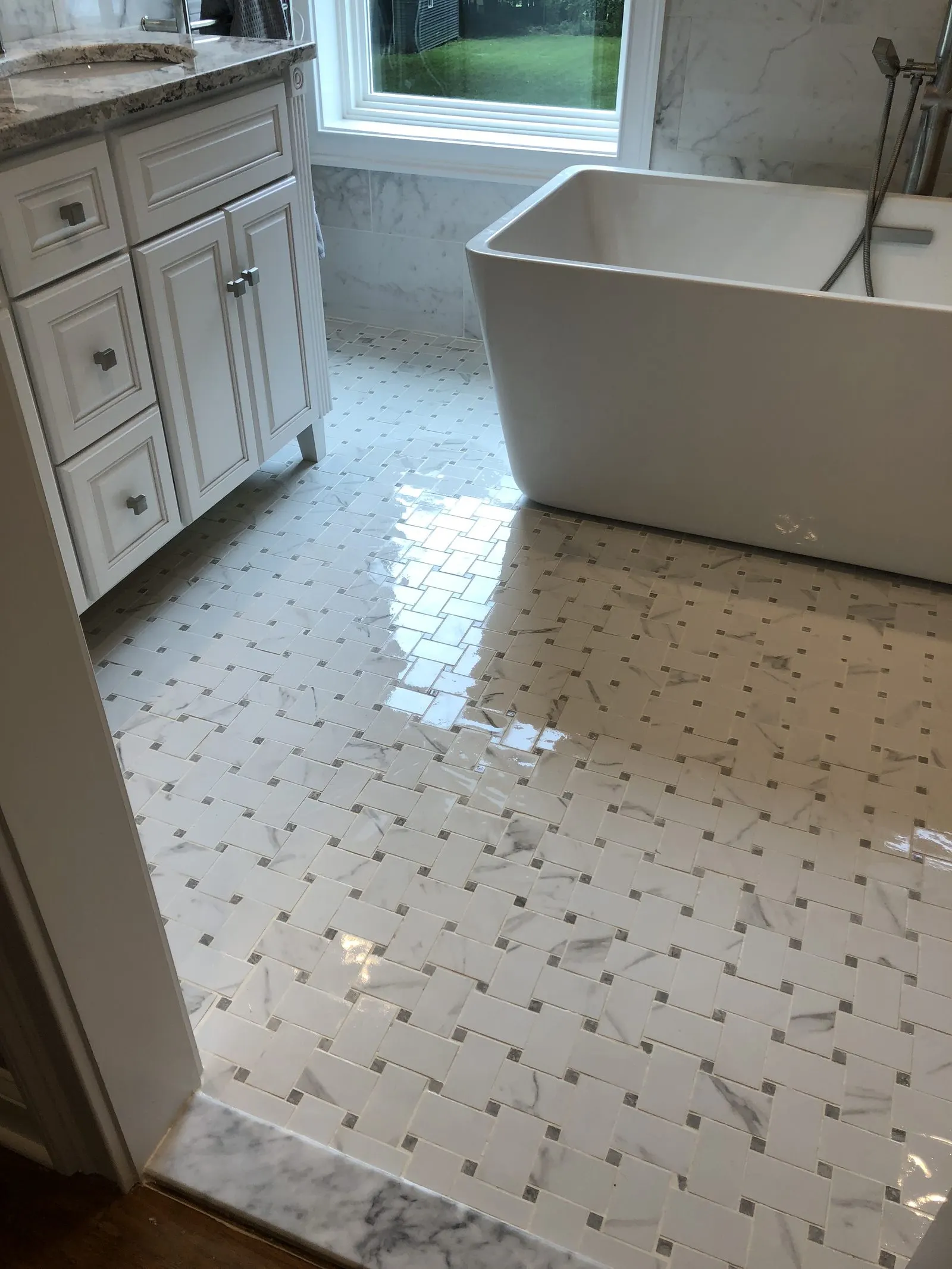 Bathroom remodel with tiled walls in Mahopac, NY