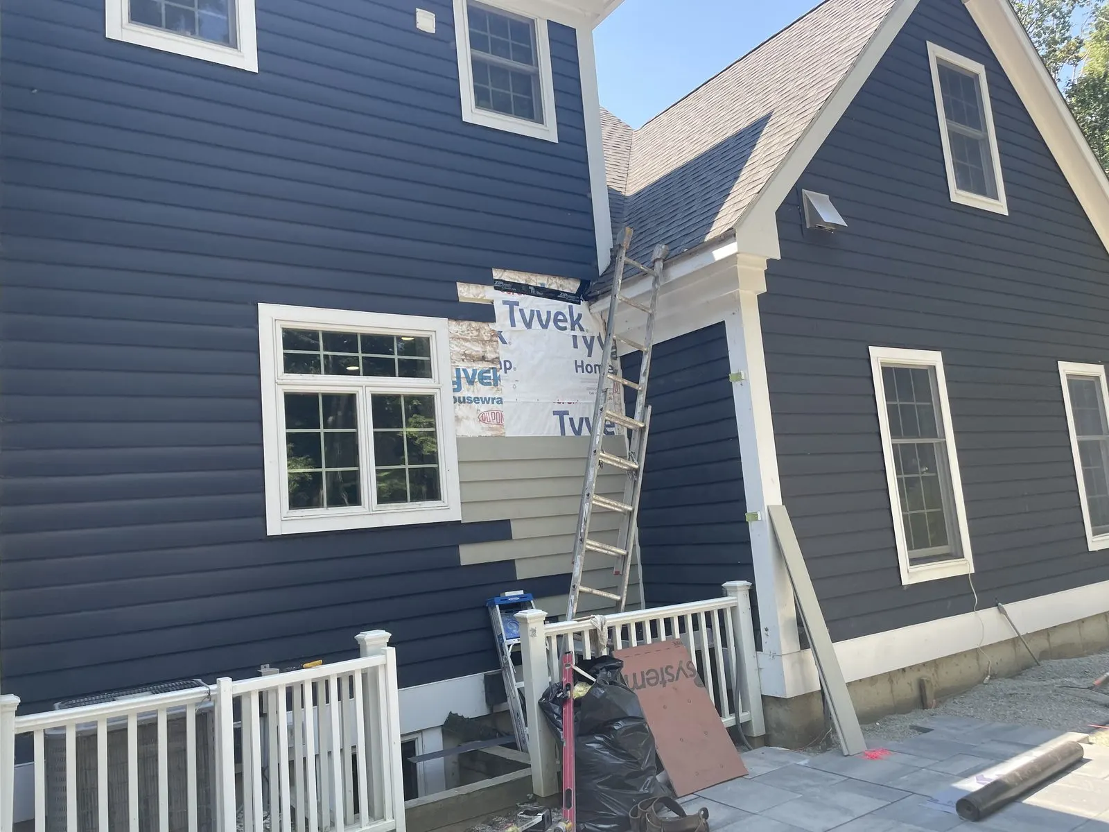 Exterior house painting on a colonial home in Westchester County, NY