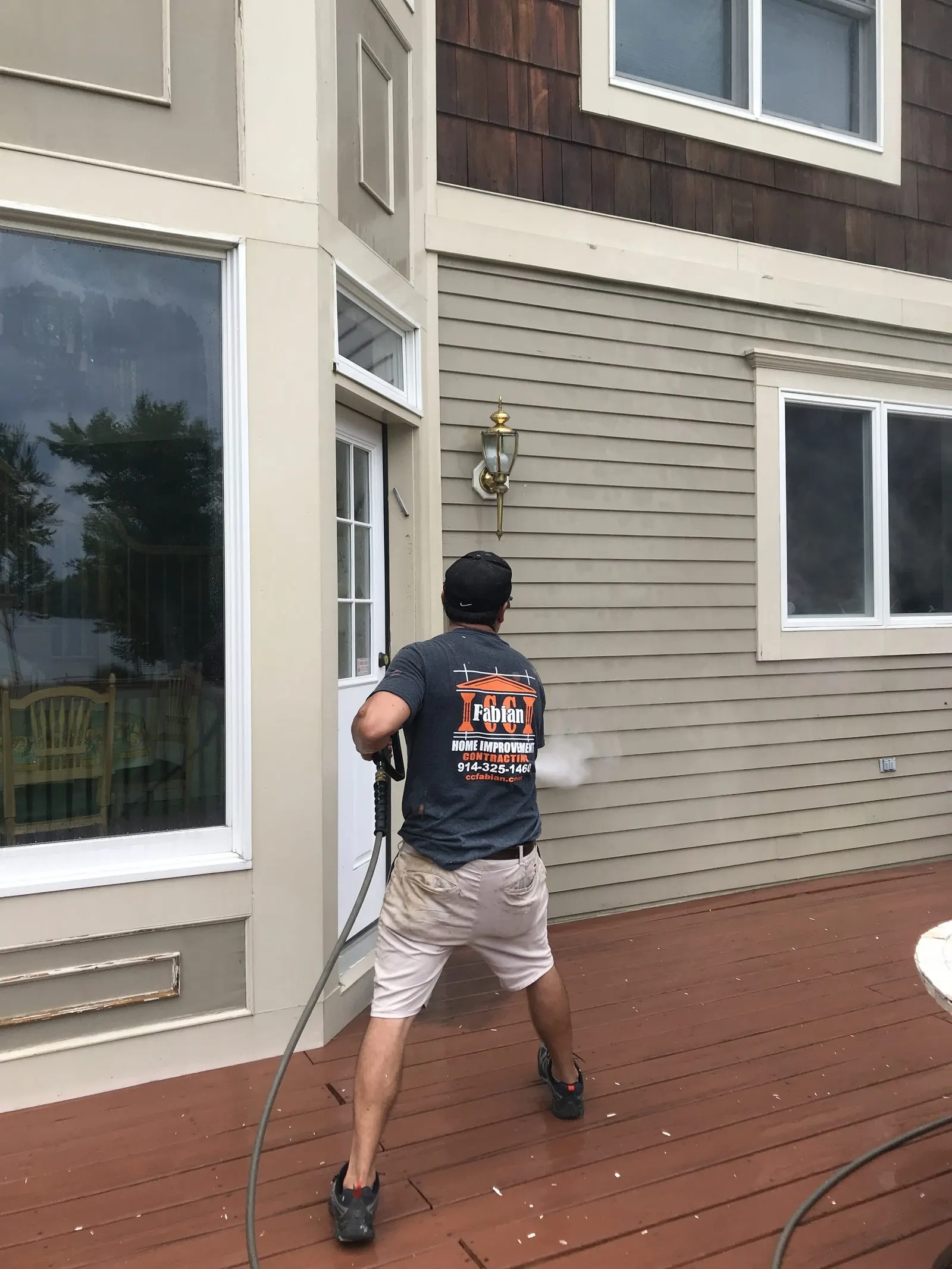 CC Fabian crew installing composite decking in Putnam County, NY