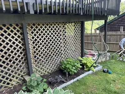 Lattice privacy fence installation in Putnam County, NY