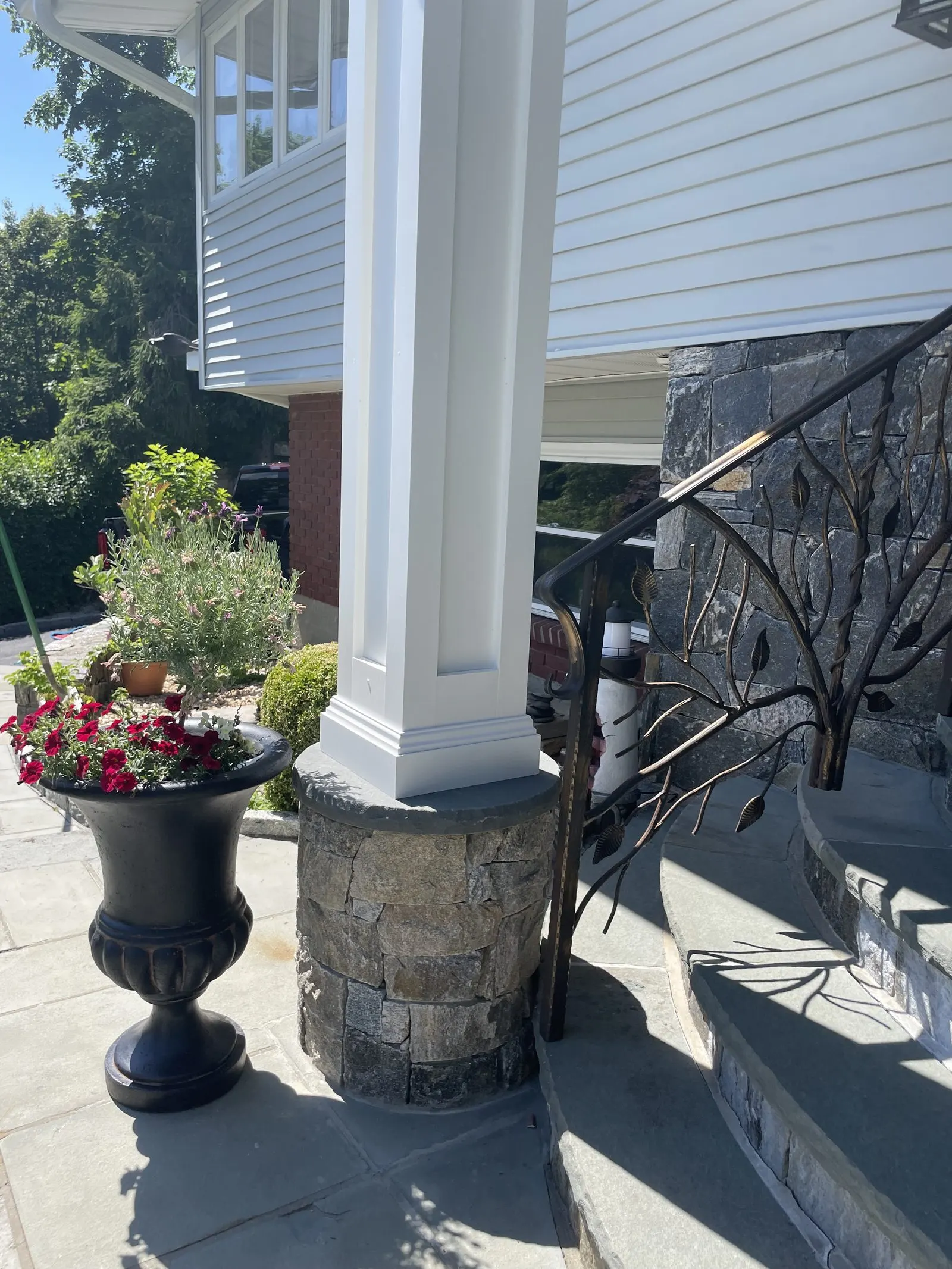 Masonry contractor — stone entry walkway in Westchester County, NY