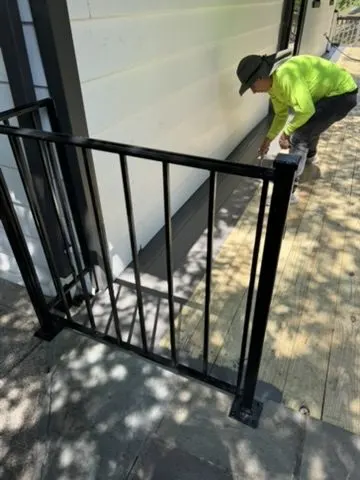 CC Fabian crew installing a stair railing in Somers, NY