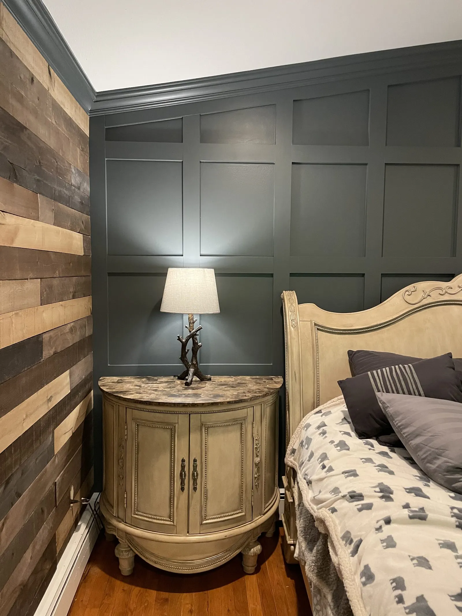 Bedroom repaint with an accent wall in Mahopac, NY