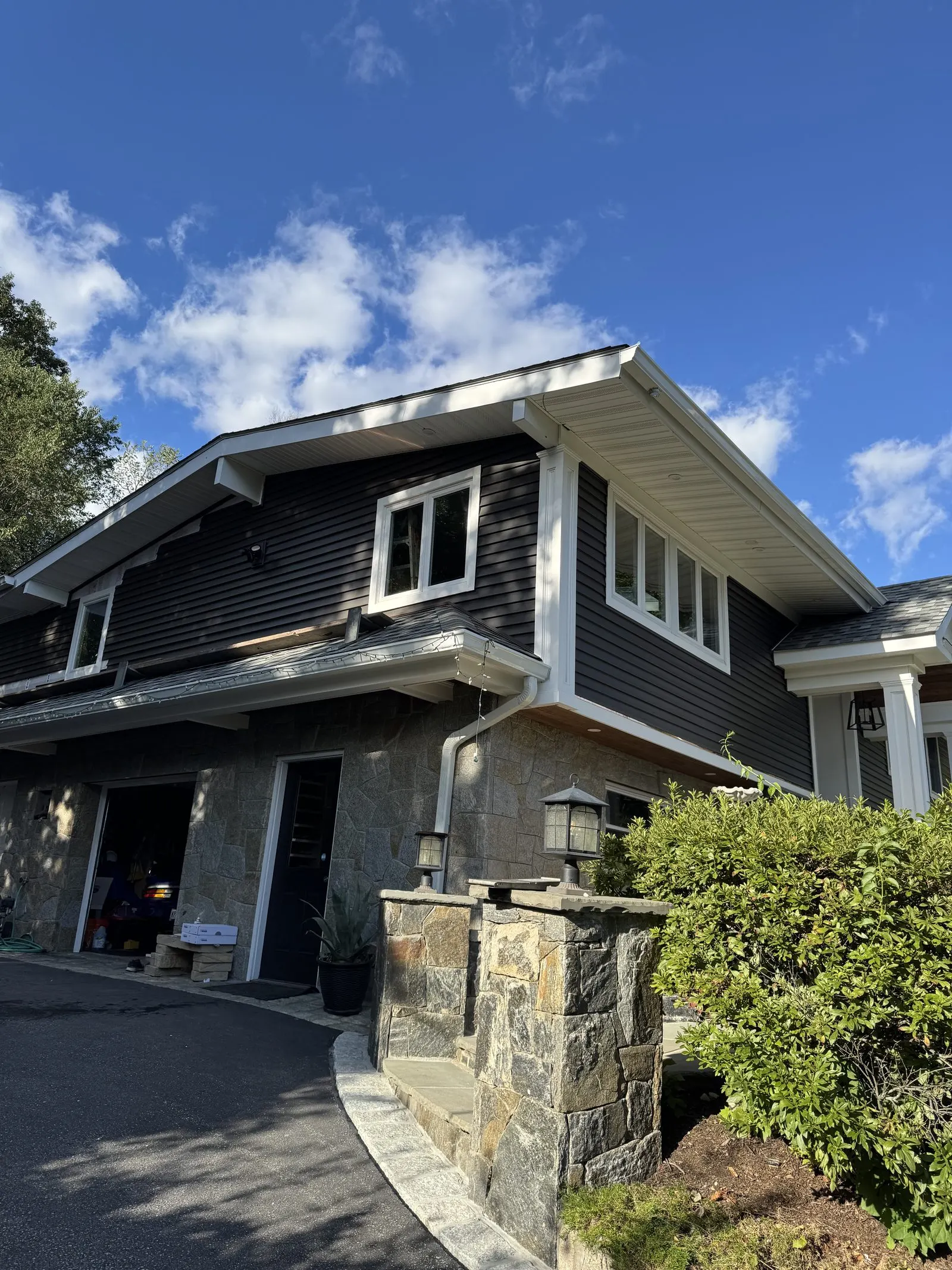 Masonry contractor — stone chimney and steps in Mahopac, NY