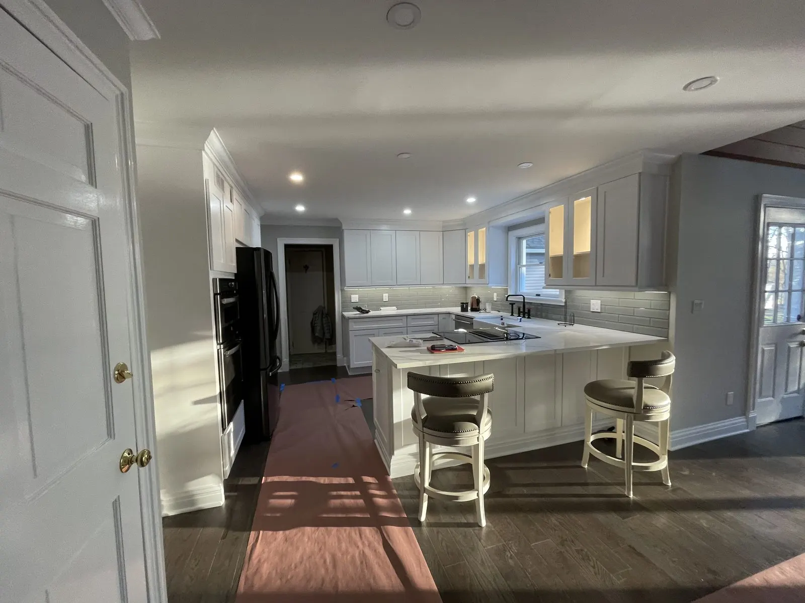 White kitchen cabinet painting in Mahopac, NY
