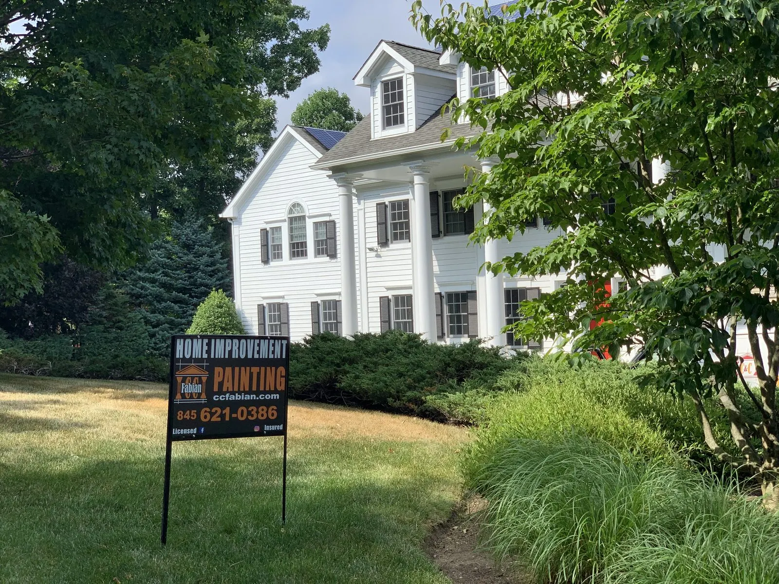 Colonial home exterior repaint in Somers, NY