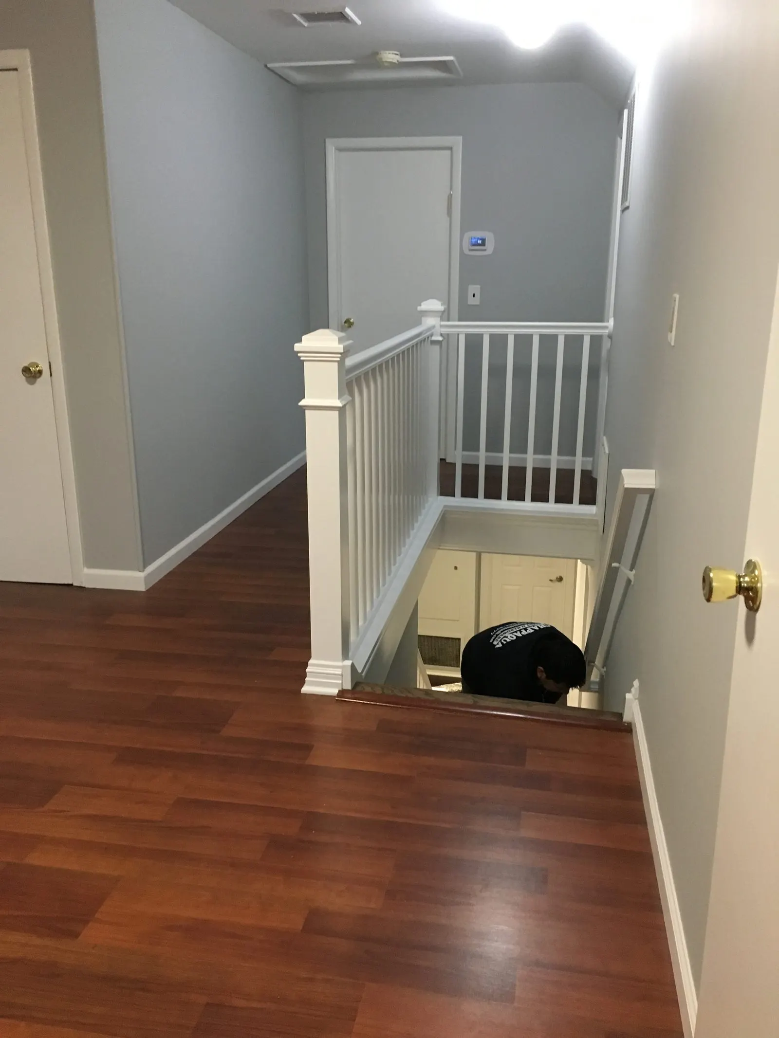 Hardwood refinishing on floors and staircase in Putnam County, NY
