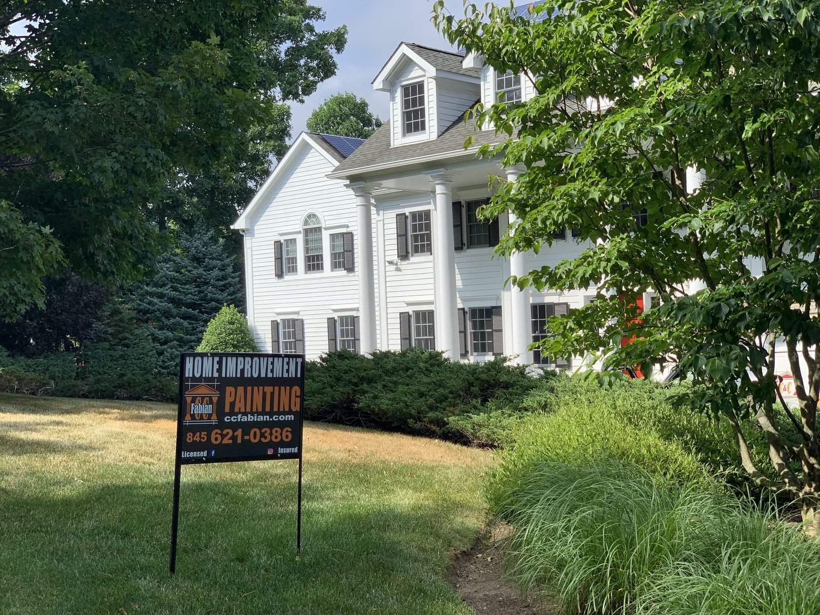 White colonial house