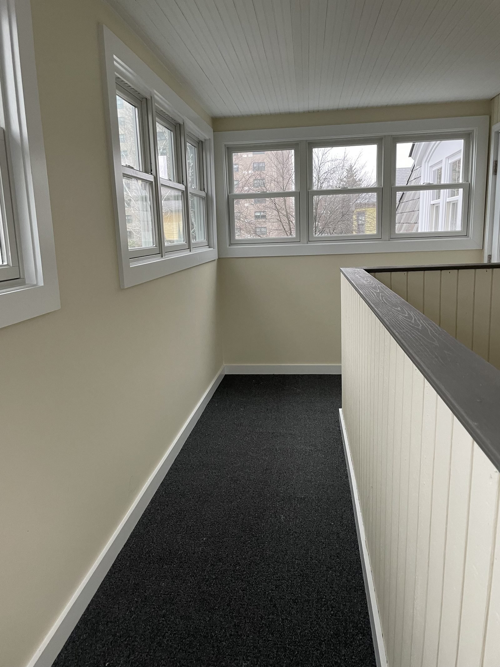 Bright room corner with windows