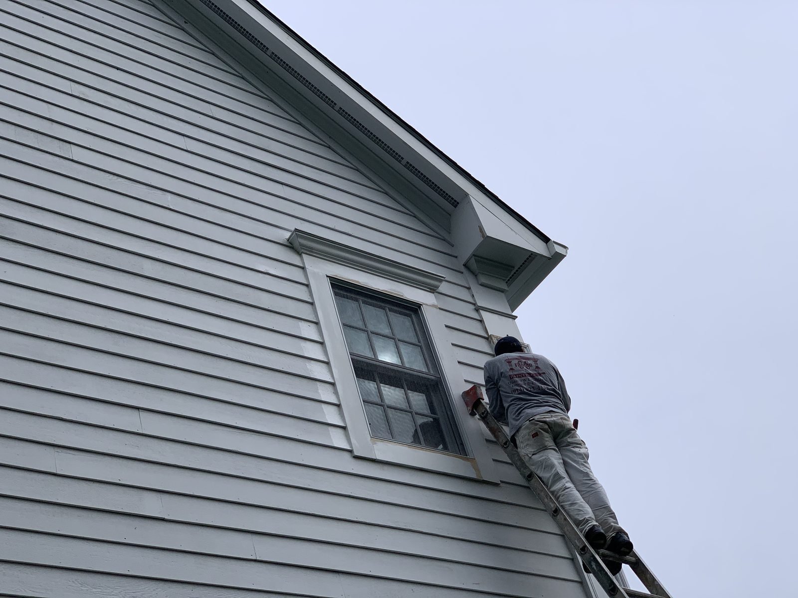 Gray vinyl siding